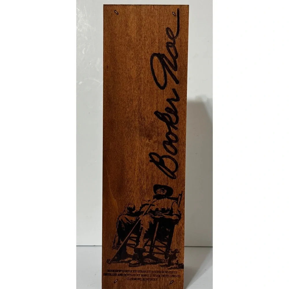 Booker's Bourbon Wooden Display Box Uncut & Unfiltered Small Batch Brown Case